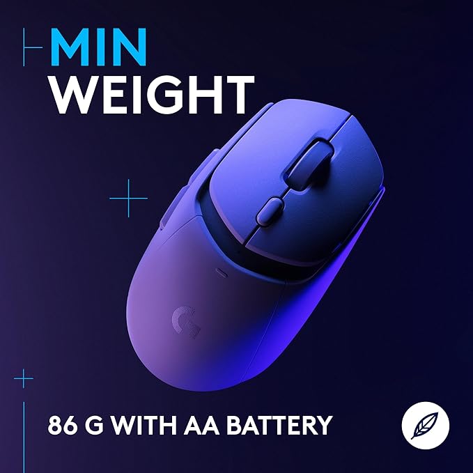 Logitech G309 Lightspeed Wireless Gaming Mouse, Lightweight, LIGHTFORCE Switches, Hero 25K Sensor, 300+ hr Battery, 6 Programmable Buttons, PC & Mac - White