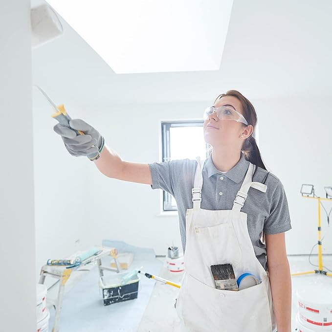 ATERET Rival Safety Glasses - Clear, Hard Coated, Rubber Temples Nose Piece - Suitable for Nurses Mechanic Electrician Construction, Laboratory Safety Protection (12 Pairs, Clear/Rival)