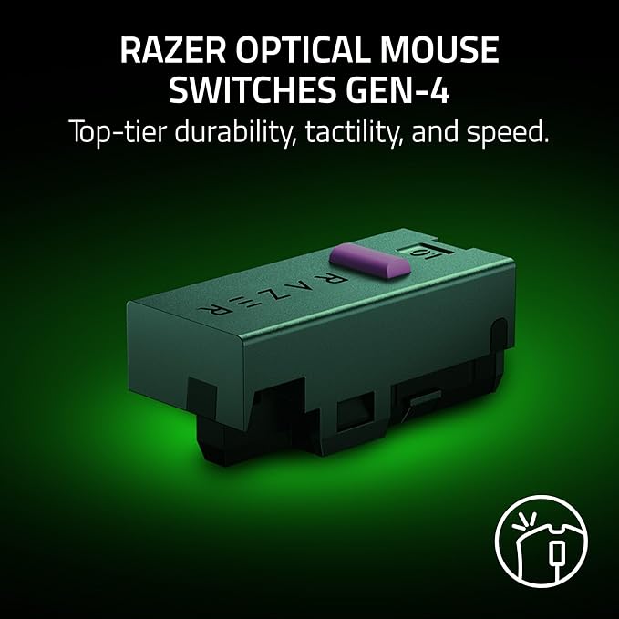Razer DeathAdder V4 Pro Wireless Gaming Mouse: 56g Lightweight - HyperSpeed Wireless Gen-2 - Optical Scroll Wheel - Optical Switches Gen-4 - Focus Pro 45K Sensor Gen-2 - Up to 150 Hr Battery