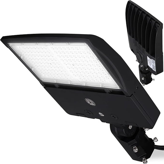 RuggedGrade 277-480V - 150 Watt NextGen IV Series LED Parking Lot Light - 22,500 Lumen - Color Selectable 30K/40K/50K - Slip Fit Mount - Black