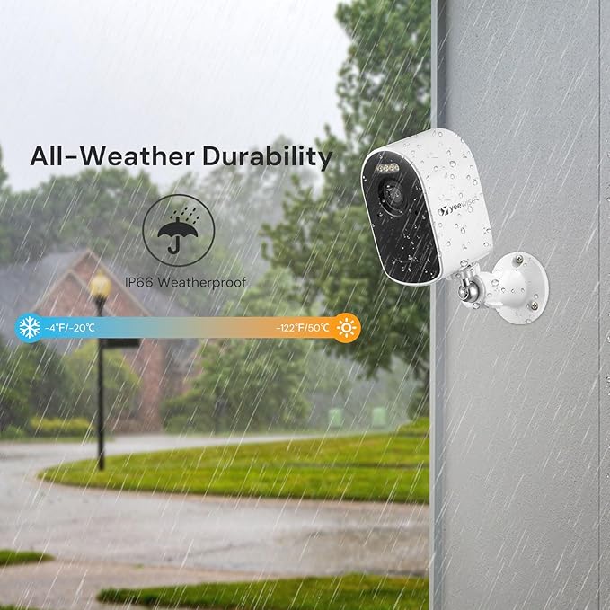 2K Solar Security Cameras Wireless Outdoor, WiFi6 Solar Security Camera for Outside Wireless, Color Night Vision, 2.4/5GHz WiFi, IP66 Weatherproof, Compatible with Alexa, No Monthly Fees
