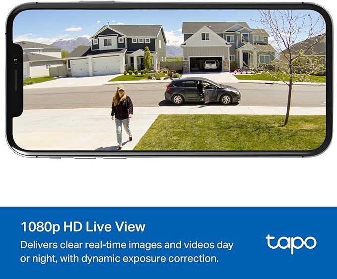 Tapo SolarCam C403 Kit, Outdoor Battery Camera w/Solar Panel, Wireless, 1080P, Free Person Detection, SD/Cloud Storage, Color Night Vision, Built-in Spotlights & Alarm, No Hub Needed, Black