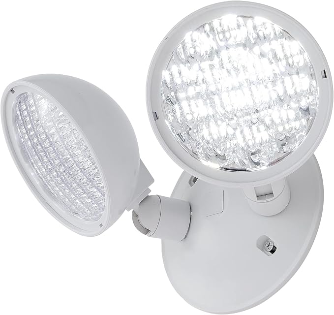 GZRUIYANG Emergency Remote Head Lighting, Double Round Head Emergency Light, UL Listed, Multi Voltage 3.6 to 24 Volt Input, 2 * 3 Watts, 180 Lumen, No Battery Inside