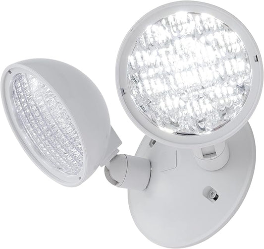 GZRUIYANG Emergency Remote Head Lighting, Double Round Head Emergency Light, UL Listed, Multi Voltage 3.6 to 24 Volt Input, 2 * 3 Watts, 180 Lumen, No Battery Inside