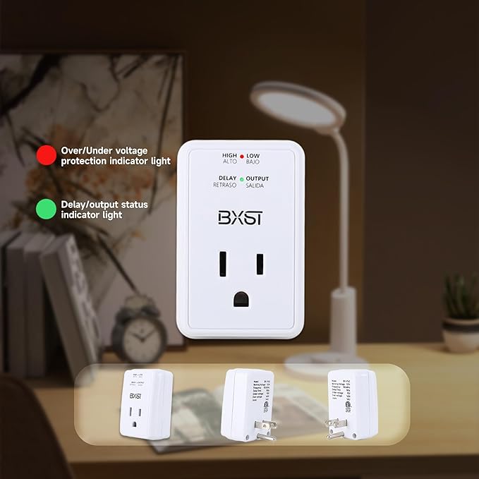 [ETL Listed] BXST Single Outlet Surge Protector for Refrigerator Voltage Protection Mini Wall Outlet Surge Protector Plug in for Computer/TV/PC 140J 1200W（2 Pack）