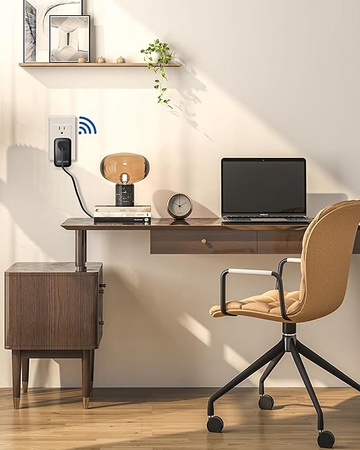 Remote Control Outlet Plug Wireless On Off Power Switch, Black Remote Light Switch Wireless for Lamp, Light, Fan, Programmable, Portable, 100ft RF Range, FCC Certified, Battery Included H02RC1106