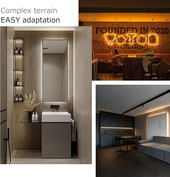 White Led Strip Lights, 16.4ft/5m Neon Light Strip, 12V Flex Waterproof Neon LED Strip Silicone LED Neon Rope Light for Kitchen Bedroom Indoor Outdoor DIY Styling ecoration