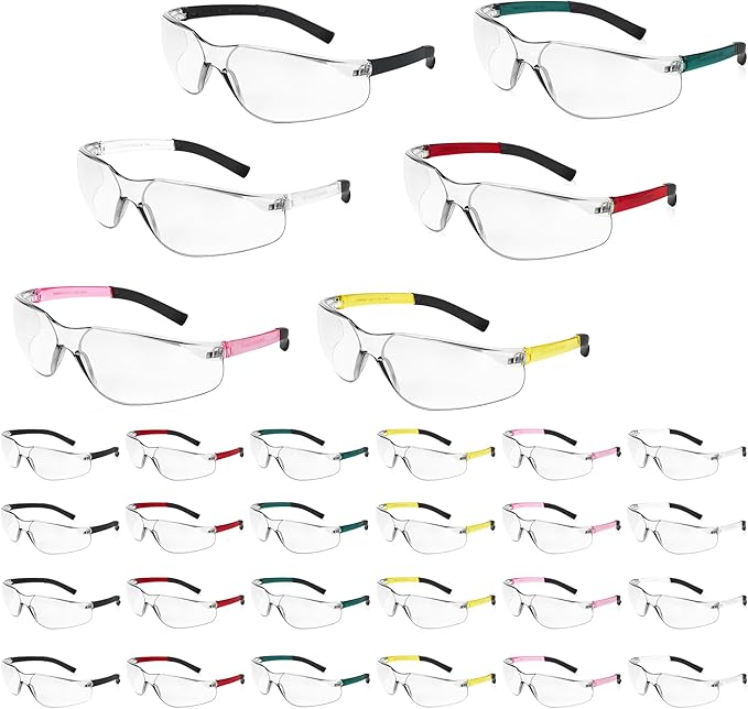 Safety Glasses for Men Women ANSI Z87.1 Safety Glasses Bulk Protective Eyewear Scratch-Resistant