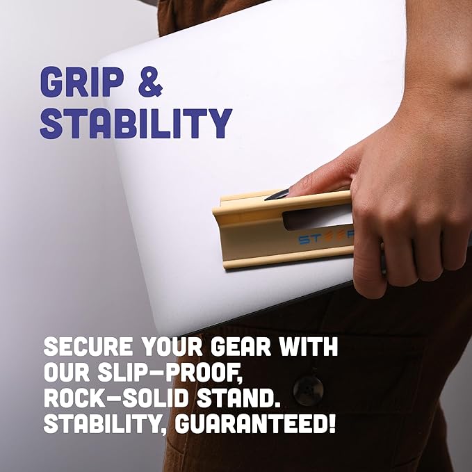 Steepy Adjustable Laptop Riser - 3 Heights Laptop Desk Stand - Portable, Adjustable Height