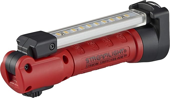 Streamlight 74851 Strion Switchblade 500-Lumen Rechargeable Multi-Function Compact Work Light with 120V/100V AC 1 Holder Charger, Red