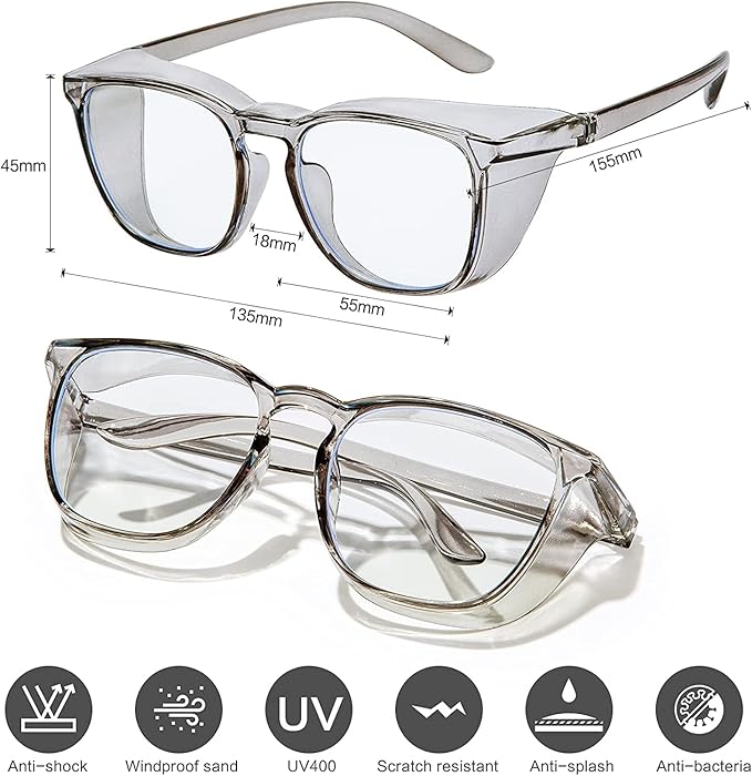 Safety Glasses Goggles For Women Nurses Protective Eyewear,Anti Fog Safety Goggles