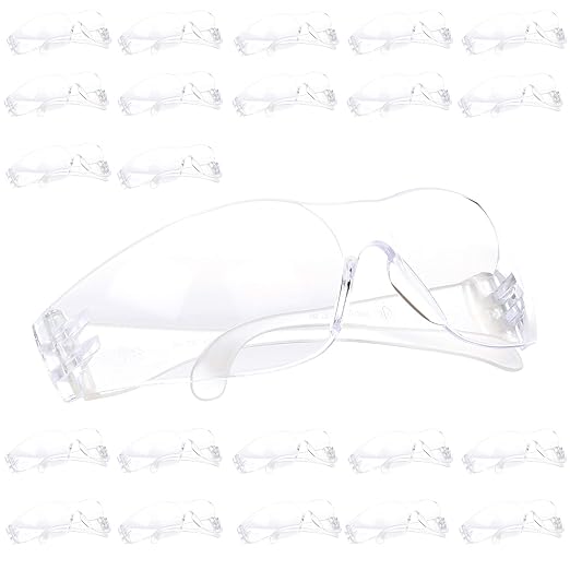 3M Safety Glasses, Virtua, Pack of 100, ANSI Z87, Unisex, Clear Hard Coat Lens, Clear Frame, Economical Eyewear Protection, Lightweight, Wraparound Coverage, UVA, UVB, UVC
