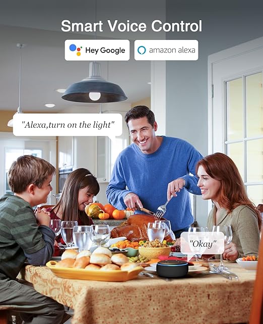 GHome Smart Switch, 3 Way Wi-Fi Light Switch Compatible with Alexa and Google Home, 2.4GHz Schedule Timer, Neutral Wire Required, 3-Way Installation, FCC Listed (4-Pack), White