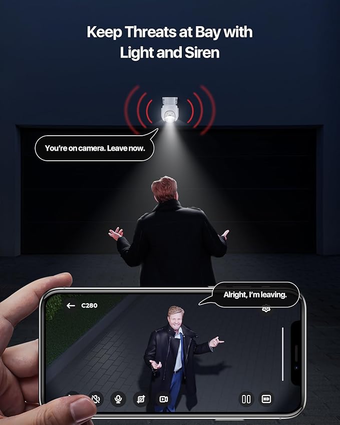 ZOSI 8 Channel 3K Wi-Fi 6 Security Camera System with 128G Memory Card for 24/7 Record, 4 x 5MP Pan Tilt WiFi Camera with Auto Tracking, Color Night Vision, Plug-in, AI Person Detect, 2-Way Audio