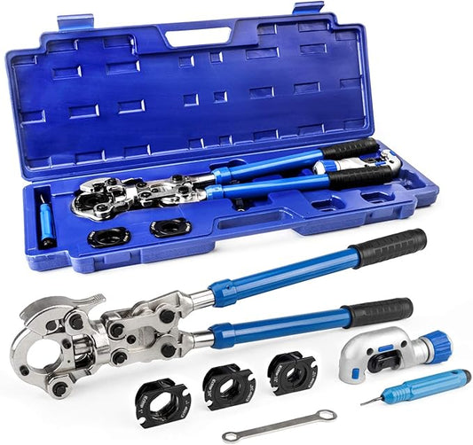 iCrimp Copper Pipe Pressing Tool Kit with Cutter&Deburring Tool for ProPress Copper Fitting-Manufactured by IWISS