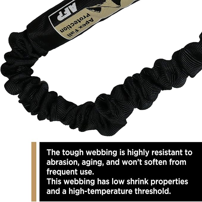 AFP 6FT Double Leg Internal Shock Absorbing Safety Fall Protection Lanyard with Dual Pelican Rebar & Snap Hook | Heavy-Duty Webbing | OSHA & ANSI Rated (Steel)