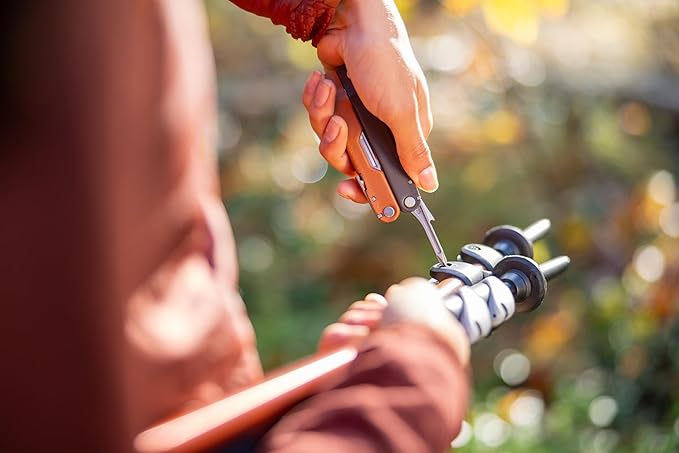 LEATHERMAN, Rebar Multitool with Premium Replaceable Wire Cutters and Saw, Burnt Sienna
