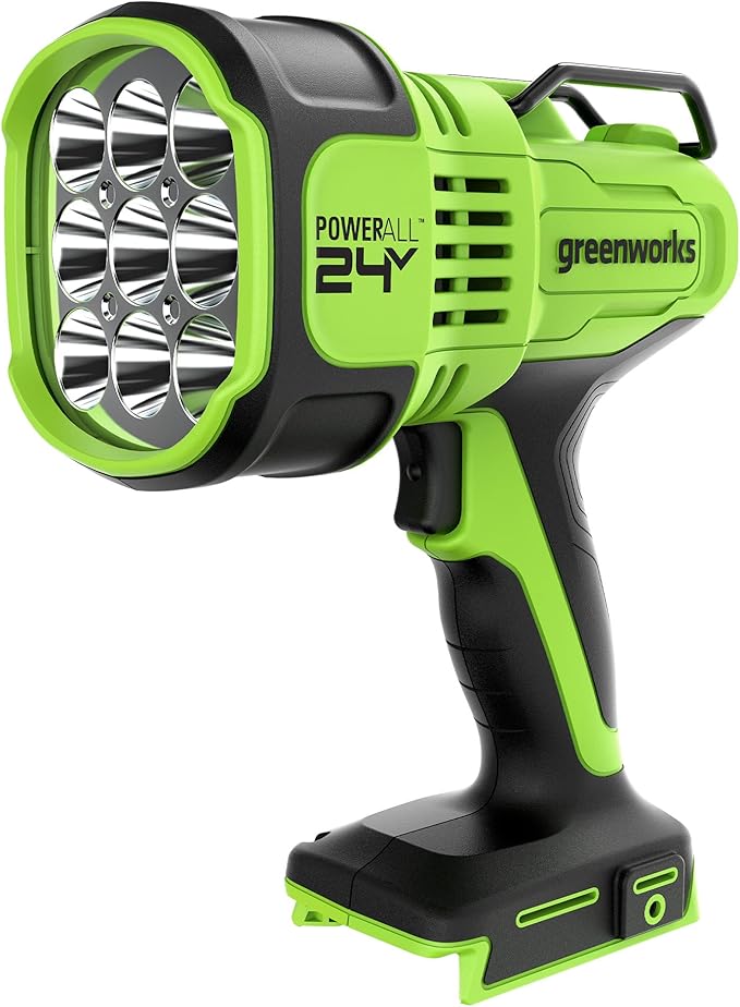 Greenworks 24V LED Spot Light, 3000 Lumen Handheld Flashlight, Variable Brightness Spotlight, Tool Only