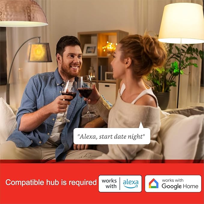 Sengled Zigbee Smart Light Bulbs, Smart Hub Required, Works with SmartThings and Echo with built-in Hub, Voice Control with Alexa and Google Home, Soft White 60W Eqv. A19 Alexa Light Bulb, 8 Pack