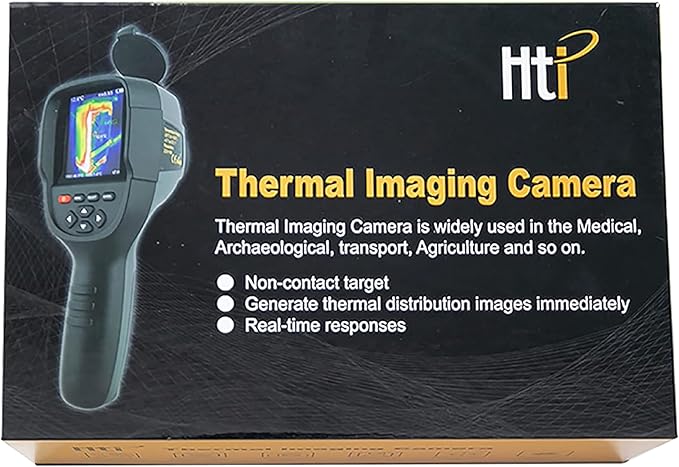 Hti-Xintai Higher Resolution 320 x 240 IR Infrared Thermal Imaging Camera. Model HTI-19 with Improved 300,000 Pixels, Sharp 3.2in Color Display Screen, Battery Included. Lightweight Comfortable Grip.