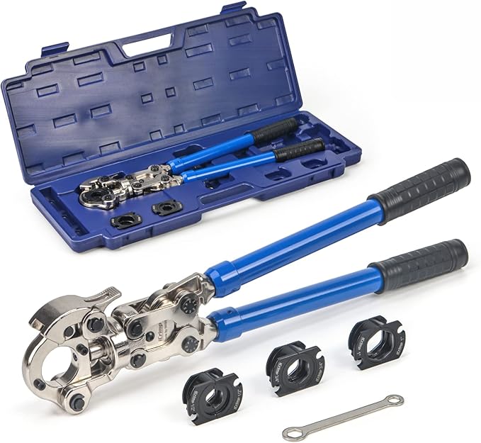iCrimp Copper Tube fittings Crimping tool with 1/2,3/4 and 1-inch Jaw for ProPress copper fitting IWISS-1632AF