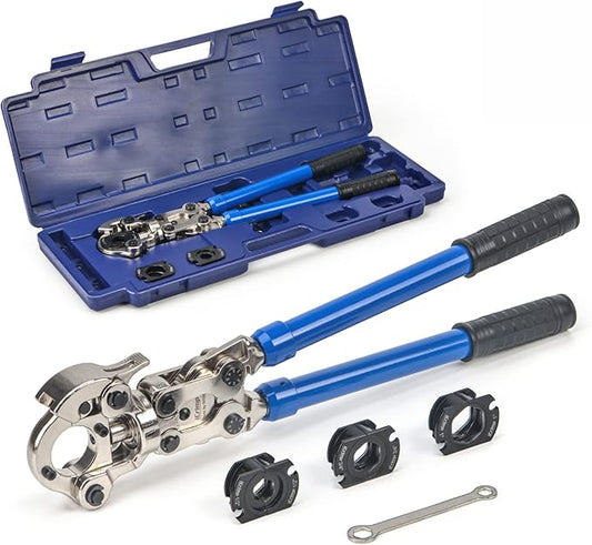 iCrimp Copper Tube fittings Crimping tool with 1/2,3/4 and 1-inch Jaw for ProPress copper fitting IWISS-1632AF