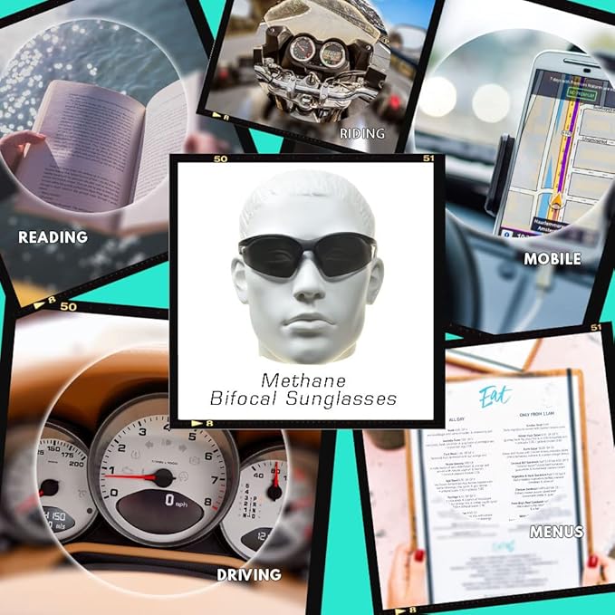 proSPORT Bifocal sunglass Safety Reader Z87 Wrap Around No Slip Grip +1.50 +2.00 +2.50 +3.00