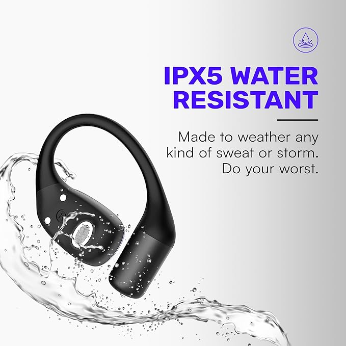 Raycon Essential Open Earbuds – True Wireless Open Ear Bluetooth 6.0 Headphones, Ultra-Lightweight, Comfort Hook Design, IPX5 Water Resistant, 36 Hours of Battery Life (Blue)