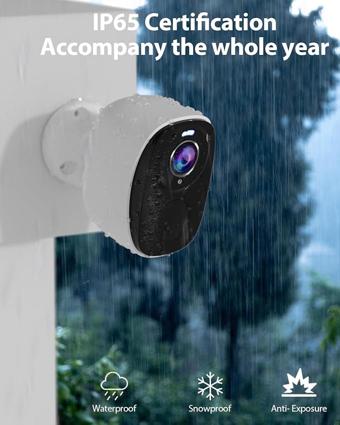 Upgraded 5G/2.4G WiFi Security Cameras Wireless Outdoor,2K Battery Powered Home Indoor Camera with AI Motion Detection, Siren,Color Night Vision, 2-Way Talk, IP65, Works/Alexa, Cloud/SD