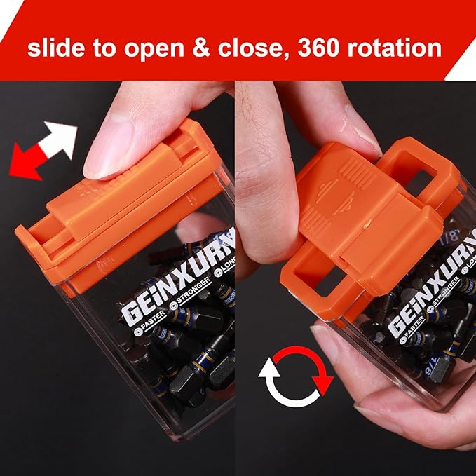 Impact Hex Screwdriver Bits Set,90 Pieces 1" Magnetic SAE (5/32",3/16",1/8",1/4") S2 Steel Multi Driver Bits and 1Pc Bit Holder with Storage Colorful Box