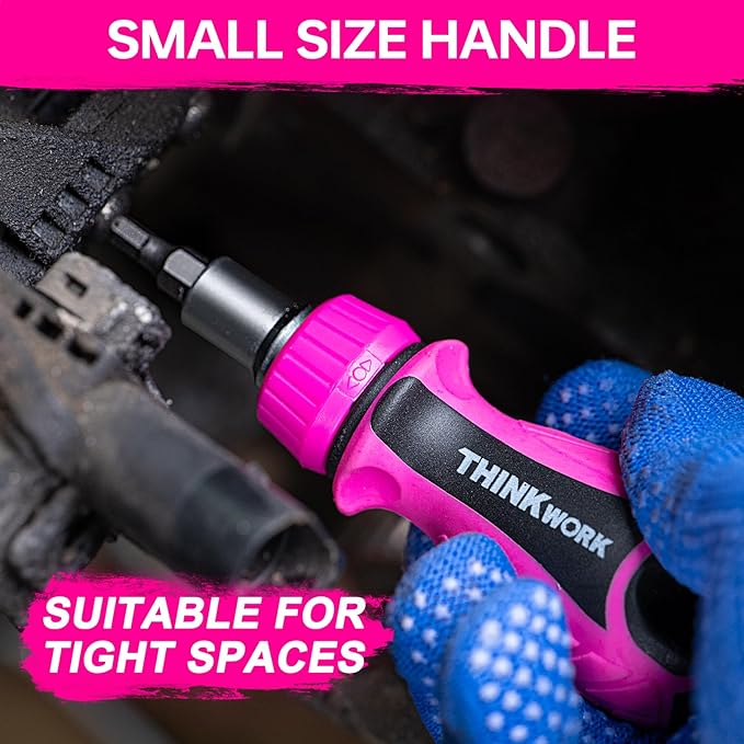 32-in-1 Ratcheting Screwdriver Set, 90&240mm Ergonomic Cushion Grip Handles, Includes Torx, Phillips, U-shape, Pozi, Slotted, Hex Bit Set for Women Men DIY Office & Home Repair, 32PCS Hand Tools Kit