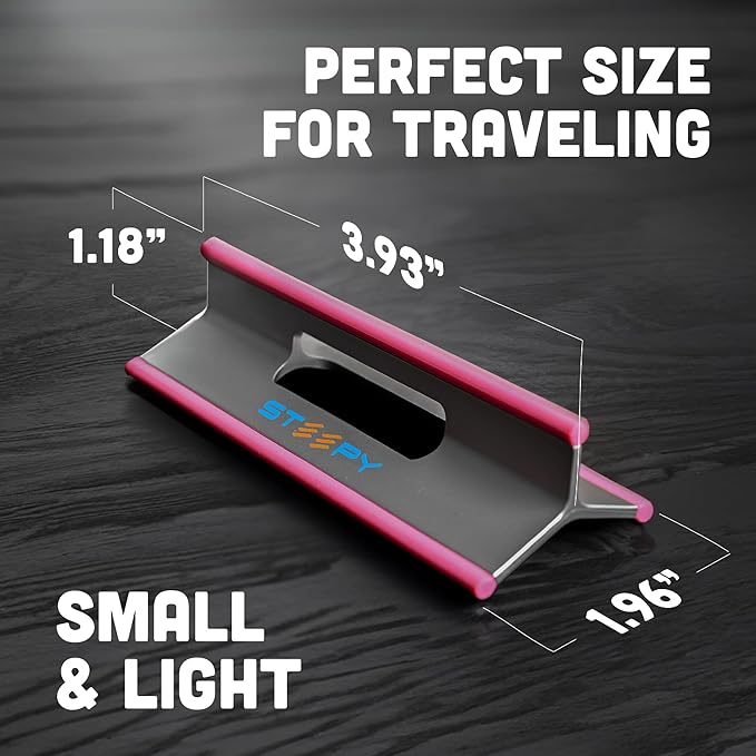 Steepy Low Profile Laptop Stand – 3 Heights Computer Stand – Plastic Laptop Riser – Lightweight Laptop Lift – Laptop Wedge - Laptop Tilt Stand - Laptop Prop - Laptop Angle Wedge (Orange, 5 Pack)