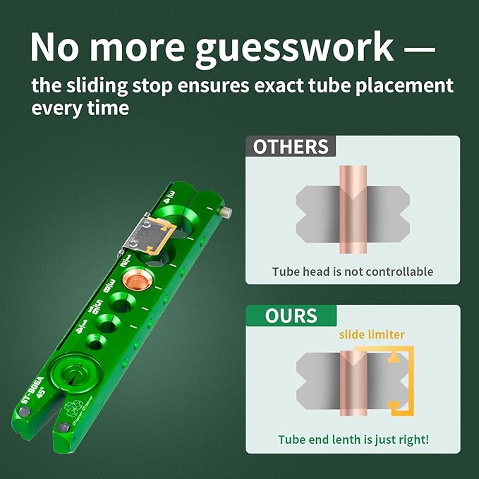 Super Stars Flaring Tools for 1/4in - 3/4in HVAC Single Flare 45 Degree Eccentric Cone Type Flaring Kit for Copper Pipe Tube