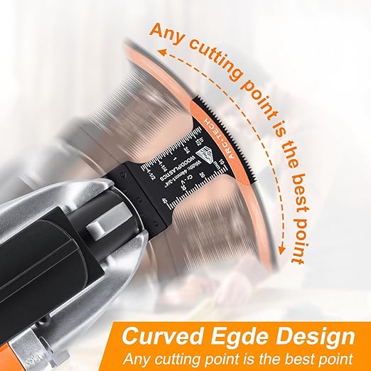 PECHAM Oscillating Tool Blade, 37PCS Universal Wood Metal Oscillating Multitool Quick Release Saw Blades Fit Porter Cable Black & Decker Rockwell Ridgid Ryobi Milwaukee DeWalt Chicago Craftsman