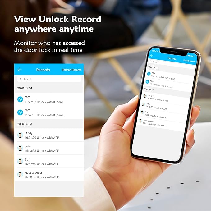 Smart Lock CATCHFACE Fingerprint Door Handle 5-1 Keyless Entry Door Lock,Smart Door Lock with Fingerprint/Code/Card/Key-Ideal for Front Door Hotel Office Office - Satin Nickel