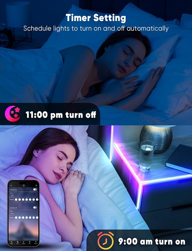 KIKO 32.8ft Rope Lights, 10m Led Strip Lights Remote APP Control,IP67 Outdoor Neon Lights Music Sync Led Rope Lights DIY Mode Neon Flex Strip Lights for Bedroom Indoors Outdoors Decor