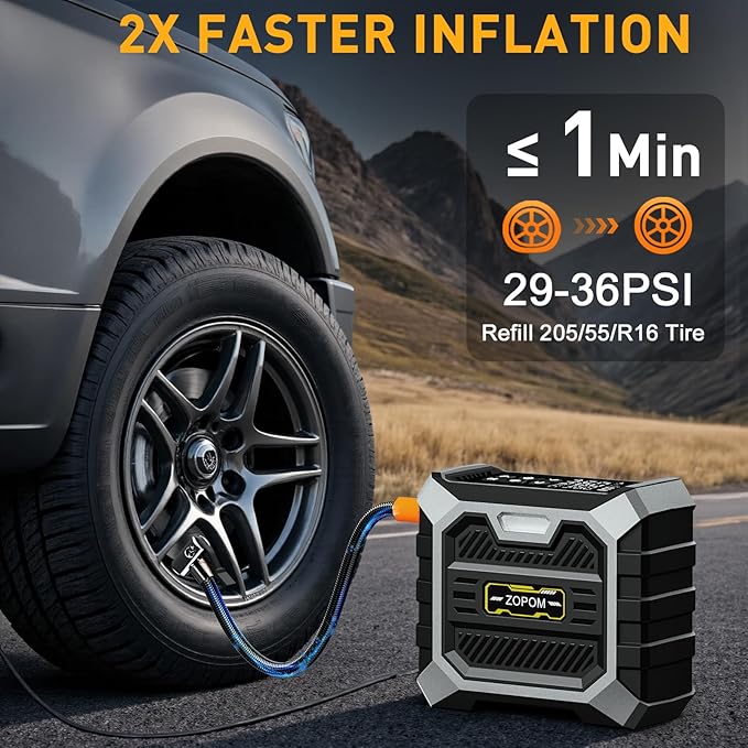 Tire Inflator Portable Air Compressor DC 12V Portable Air Compressor with Digital Pressure Gauge Air Pump for Car Tires Car Accessories Motor Bike