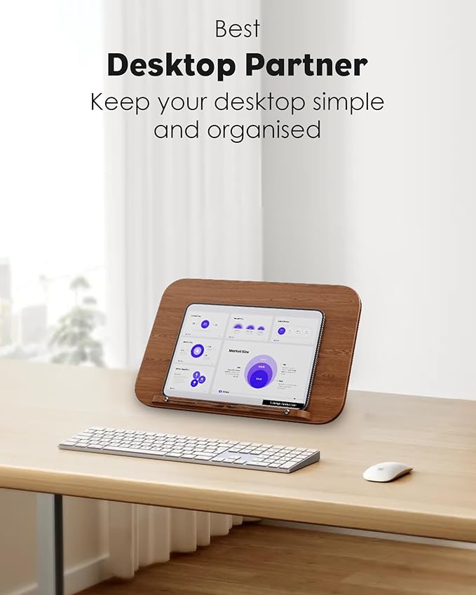 2 in 1 Dual-use Floor Book Stand & Desktop Book Stand,Height Adjustable from 33-63in, Adjustable Book Holder with Elastic Page Clips for Music Scores, Recipe, Tablet, Laptop