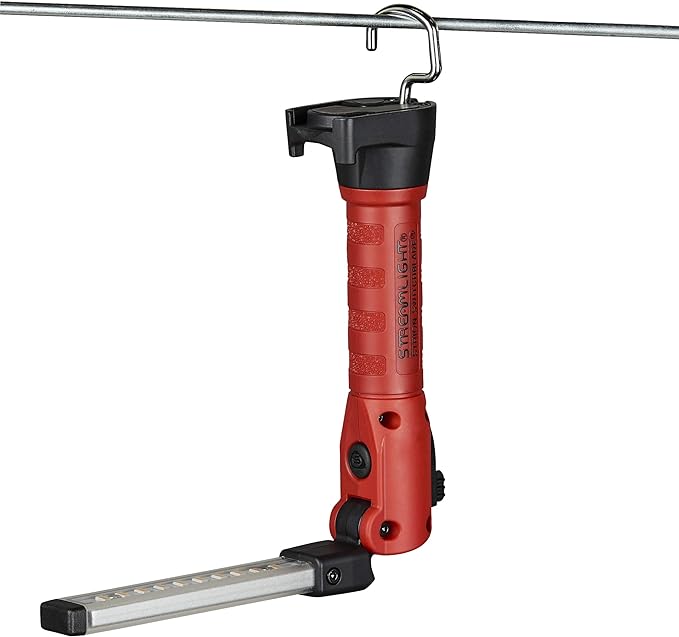 Streamlight 74854 Strion Switchblade 500-Lumen Rechargeable Multi-Function Compact Work Light With 120V/100V AC PiggyBack Charger, Red