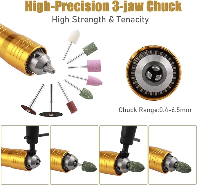 FlySkip Flex Shaft Rotary Tool with Foot Pedal Control,High-Powered 1200W Flex Shaft Grinder,30000RPM Hanging Grinding Machine 6.5mm Rotary Carver for Jewelry Polishing Grinding Sanding Metalworking