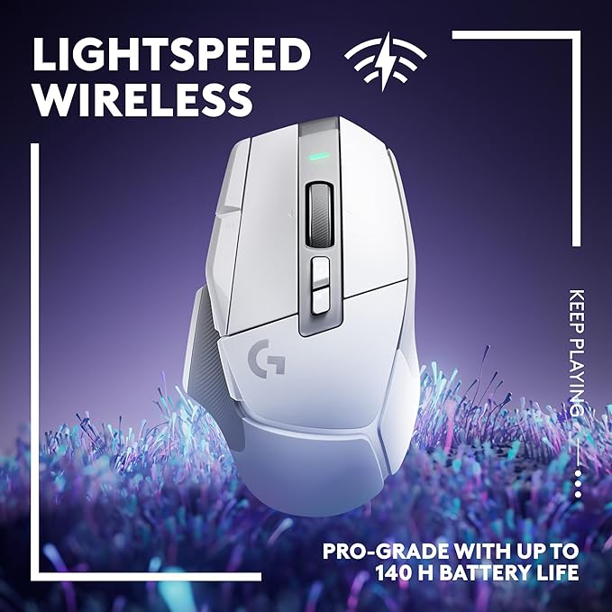 Logitech G502 X Lightspeed Wireless Gaming Mouse + 10th Anniversary Mousepad Bundle - White