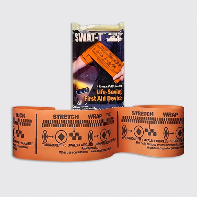 MediTac Intermediate Bleeding Control Pack Feat. SWAT-T Tourniquet, Emergency Bandage and Compressed Gauze Dressing - Intermediate