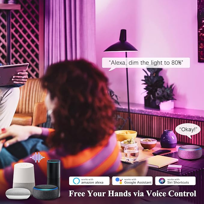 DiCUNO Smart Edison Bulb G80, Color Changing WiFi Smart Light Bulb, Vinatge Globe Filament Bulb Compatible with Alexa & Google, Dimmable with App, 50 Watt Equivalent 450LM, No Hub Required, 2 Pack