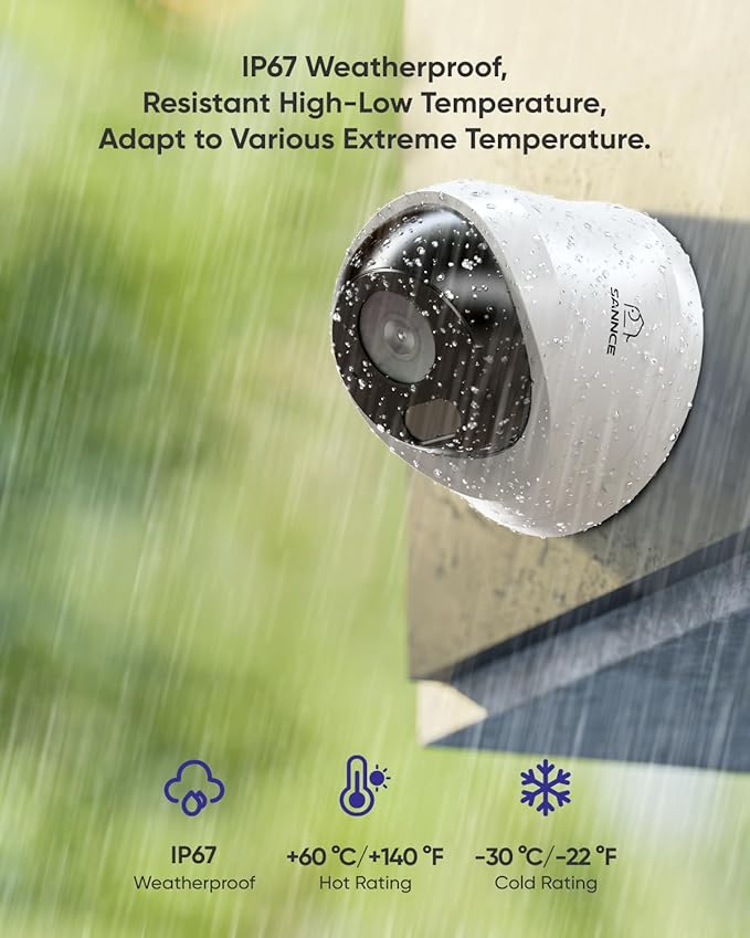 SANNCE 5MP PoE Security System, 8CH 6MP Surveillance NVR with 4PCS 5MP HD Weatherproof Dome Cameras with H.265 Video Compression, Smart IR LED, APP Push Alert, Remote Access (2TB HDD)