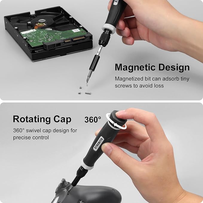 STREBITO Precision Screwdriver Set 153 in 1 Small Screwdriver Set with Case, Magnetic Screwdriver Electronic Toolkit - PC, Laptop, Cell Phone, Macbook, Game Controller, RC & Computer Repair Tool Kit