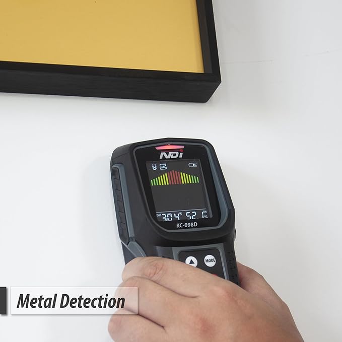 NDI 5‑in‑1 Stud Finder Wall Scanner with Laser Liner – Precise Stud, Metal, Pipe & Live Wire Detection + Moisture Scan & Laser Guide