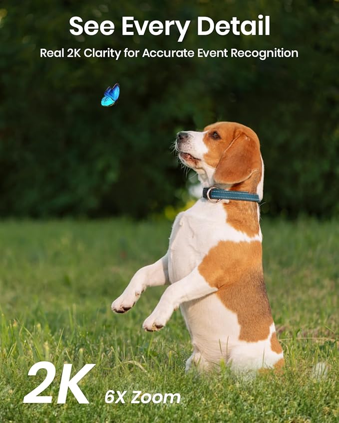 AOSU 2K Add-on Camera, Requires WirelessCam/SolarCam HomeBase (NOT Doorbell HomeBase), Up to 4 Cameras Can be Connected to 1 Homebase