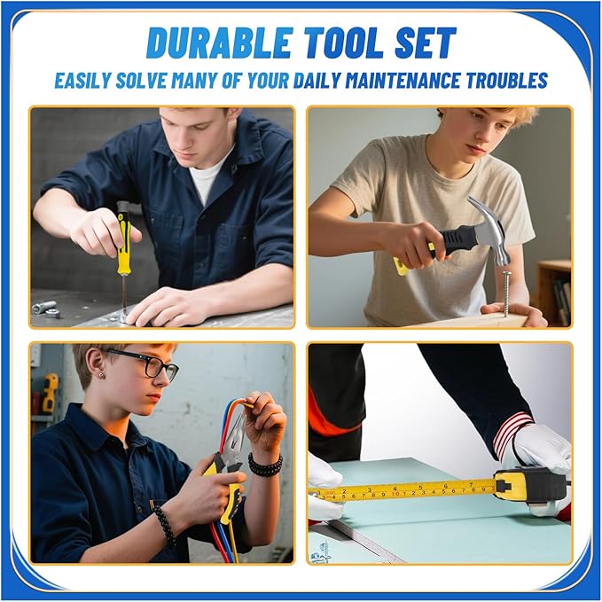Gifts for Teen Boys, Christmas Gifts for Him 10 11 12 13 14 15 16 17 18 Year Old, Teenage Tween Boy Birthday Gifts Ideas for Son Boyfriend Husband Unique Housewarming Hand Tool Set