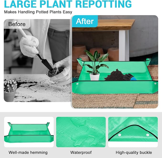 Garden Tool Set with Non Slip Rubber Grip,8 Piece Stainless Steel Gardening Tool Sets,Heavy Duty Outdoor Hand Tools with Bag,Uprooting Weeding Tool, Gifts for Women Men (Blue Garden Tools (11 Pcs))