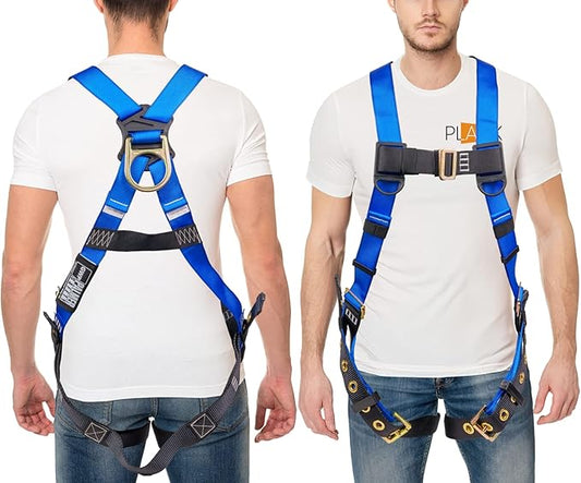 Palmer Safety Construction Harness 5 Point Adjustment, Back D-Ring, Grommet Legs, Multiple Styles I OSHA ANSI Compliant
